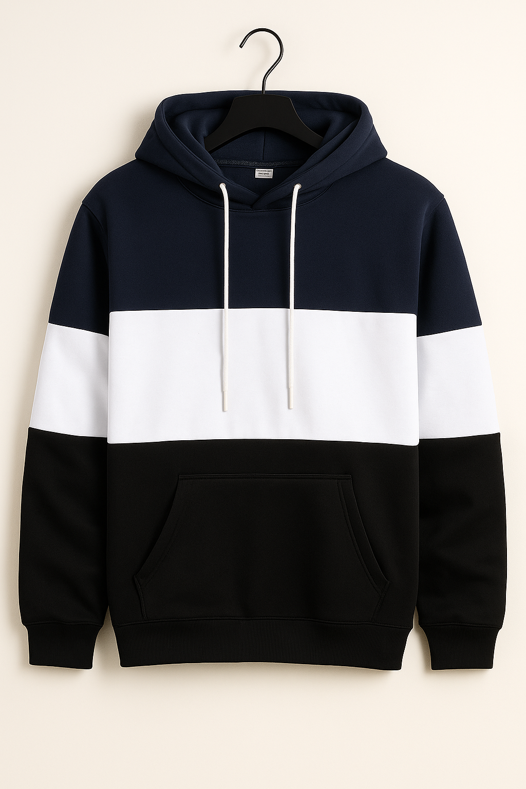 MEHZOUQ-Fleece Plain Hoodie